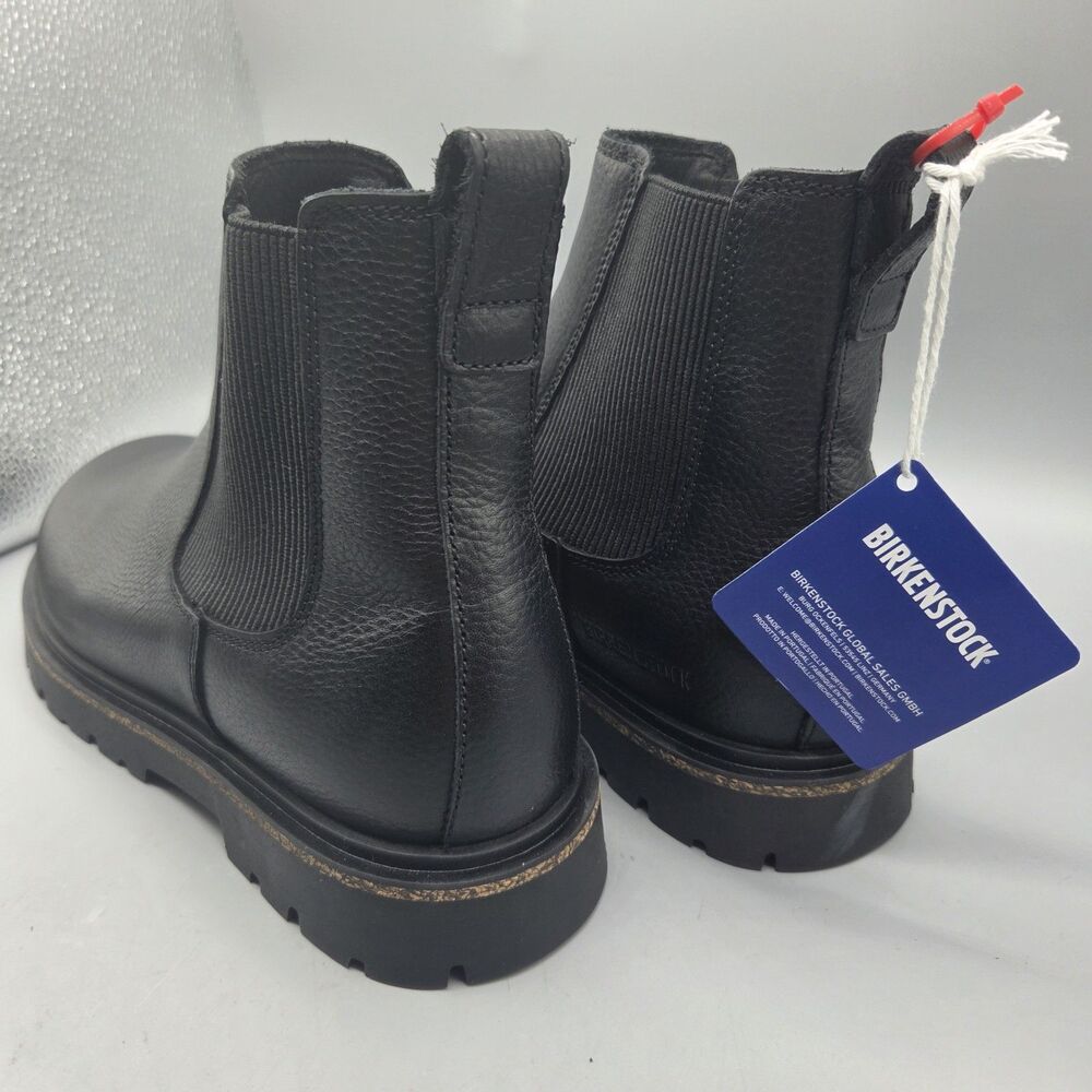 Birkenstock Highwood Women Boots Black Leather Pull On Gore Rugged 8/39 M NEW - Picture 5 of 8